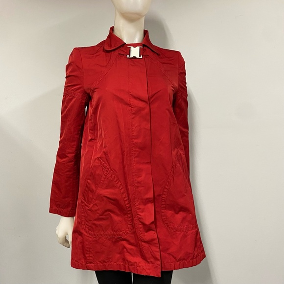 Dolce & Gabbana Red Raincoat Trench Coat 42 - Picture 10 of 10